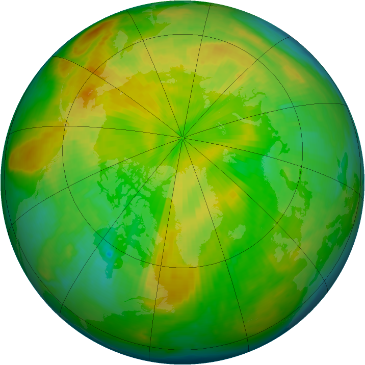 Arctic ozone map for 09 May 1993